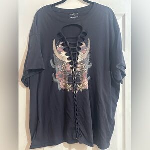 Torrid Graphic Relaxed Fit Slashed Tee
